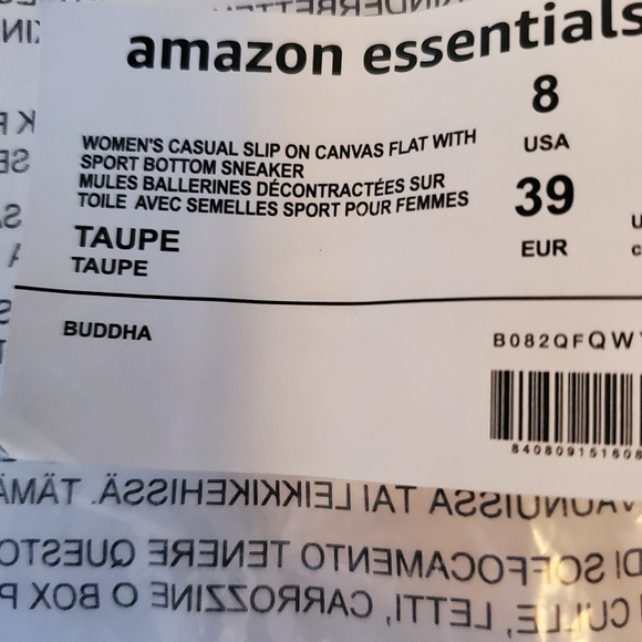 Amazon Essentials Women's slip on canvas flat shoes size 8 - Picture 8 of 8